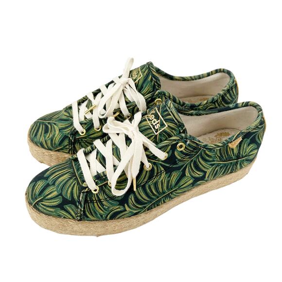 Keds Palm Leaves Print Platform Espadrille Sneakers Sz 7 - Picture 5 of 9